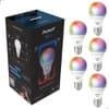 【R$16/cada】Kit 5 Lâmpadas Smart Wi-Fi Coloridas Alexa - Bivolt