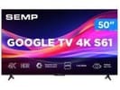 Smart TV 50" 4K Semp LED com Google TV e HDMI - 1