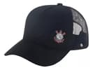 Boné Trucker Corinthians Preto 3D Licenciado