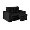 Sofá Retrátil 2 Lugares Lubeck Preto 140cm