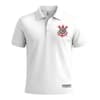 Polo Corinthians Masculina Branca Bordada