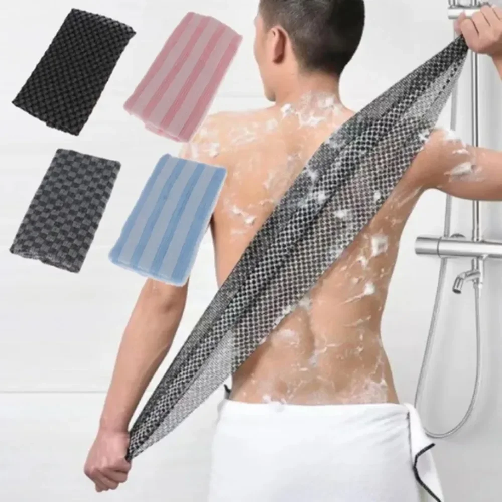Toalha de Nylon Japonesa para Esfoliação e Limpeza Corporal, Esponja de Banho, Acessórios para Banheiro