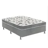 Cama Box Casal Suede Cinza + Colchão Casal Suede Cinza Espuma 138x188x55 - 1