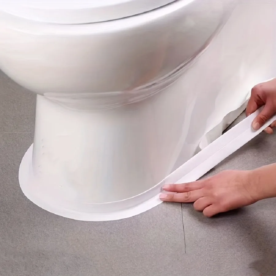 Fita adesiva para calafetagem de banho, 3.2m, pvc, à prova de óleo, pia de cozinha, canto, adesivo de parede, à prova d'água, tira de vedação de vaso sanitário - 1